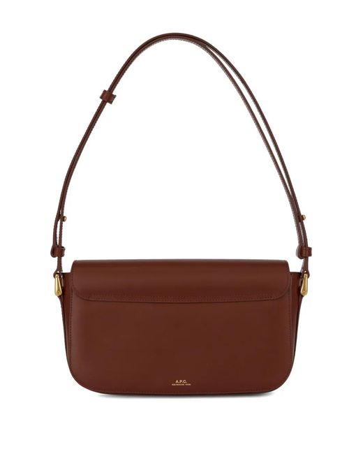 A.P.C. Brown Grace Flap Shoulder Bag