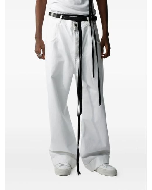 Ann Demeulemeester White Ronald Five-Pocket Jeans for men