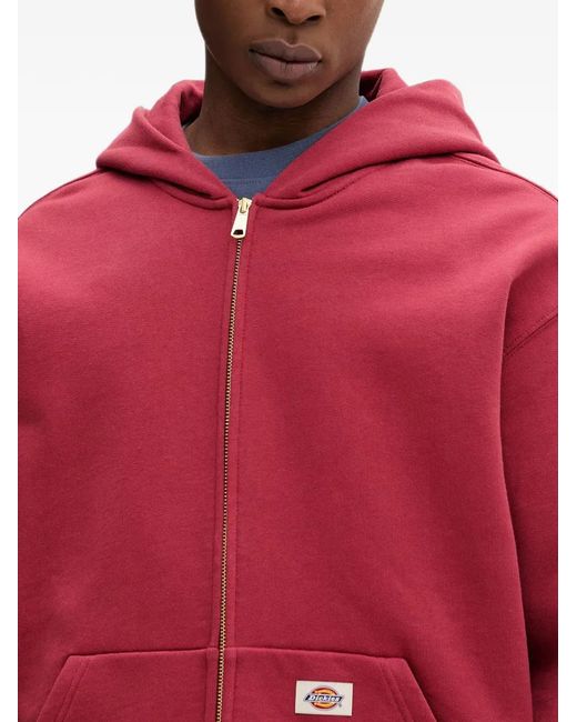 Dickies Red Fostoria Zip-Up Hoodie for men