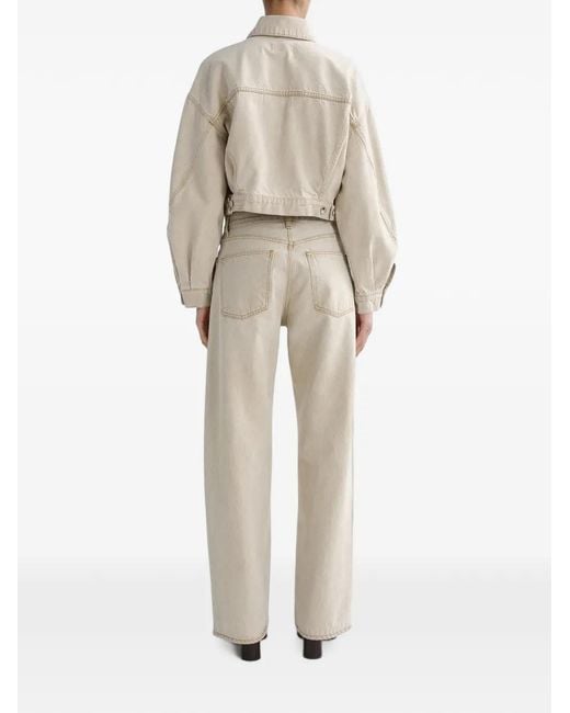 Agolde Natural Palmer Cropped Denim Jacket