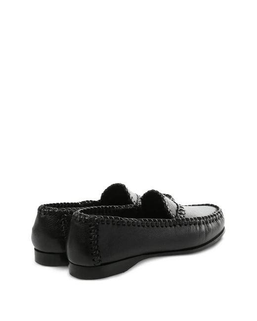 Hereu Black Braided Loafers