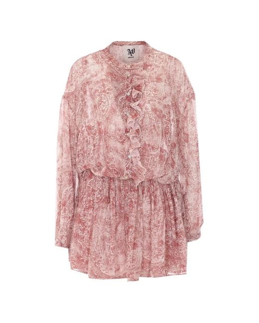 Aniye By Pink Niko Ruffled Paisley-Print Mini Dress