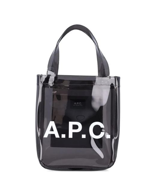 A.P.C. Black Small Lou Tote Bag