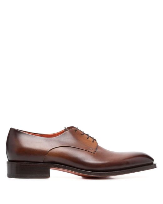 Santoni Lace-up Shoes in Dark Brown for Men Black Mens Shoes Lace-ups Oxford shoes 