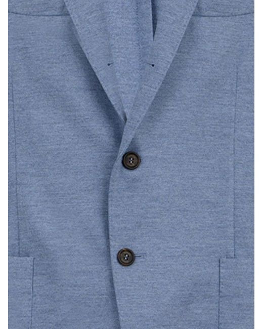 Eleventy Blue Single-Breasted Blazer for men