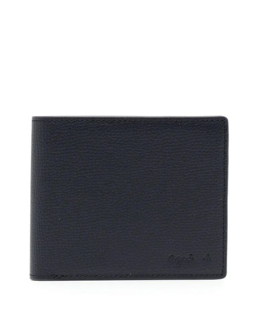 Agnes B. Blue Leather Wallet for men