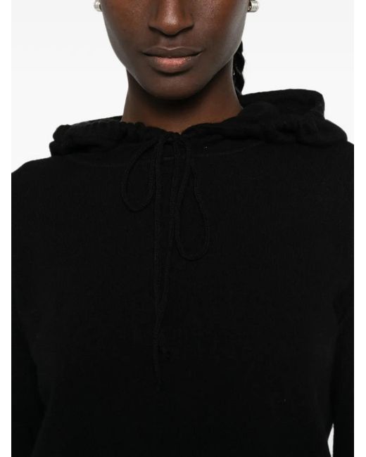SERGIO MORETTI FIRENZE Black Drawstring-Fastening Hoodie