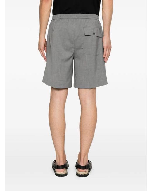 Briglia 1949 Gray Pleated Drawstring Shorts for men