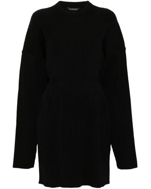 Balenciaga Black Hourglass Mini Dress