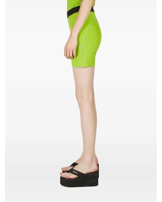 Coperni Green Elasticated-Waist Shorts
