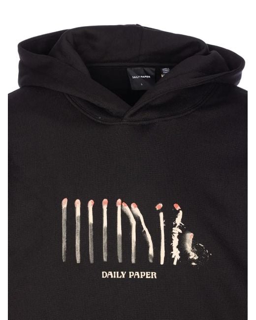 Daily Paper Hoodie Met Print in het Black voor heren