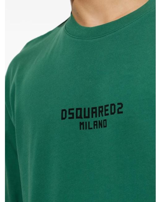 DSquared² Green Loose-Fit T-Shirt for men
