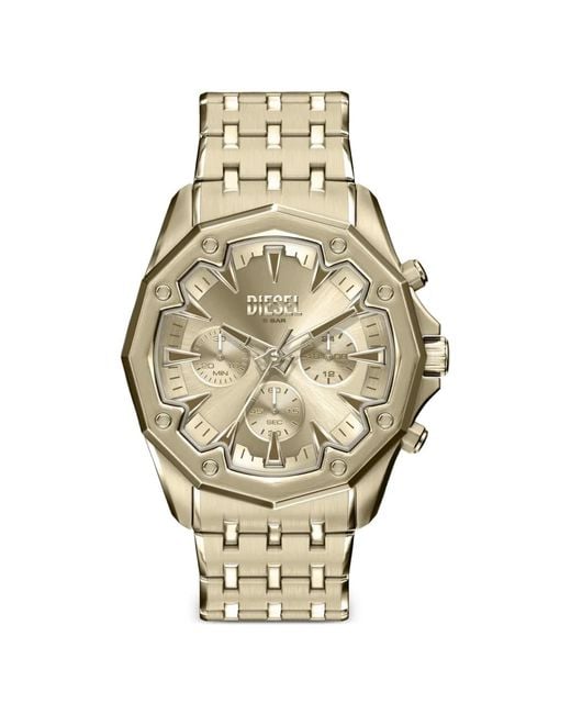 DIESEL Metallic Steel Chronograph 46Mm Watch for men