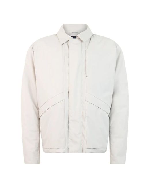 Herno White Button-Fastening Collared Jacket for men