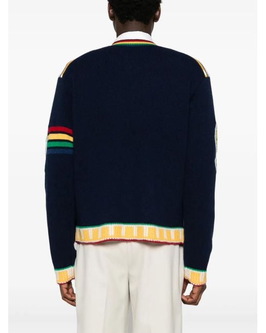 Casablanca Blue Fraternity Sweater for men