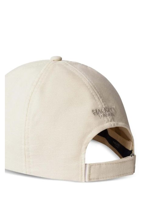 Hackett Natural Linen Baseball Cap for men
