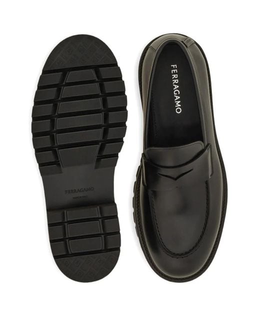 Ferragamo Black Flat Shoes for men
