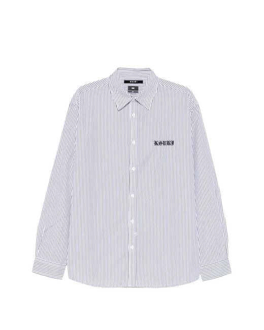 Ksubi White Striped Signature Long-Sleeved Shirt for men