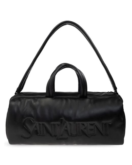 Saint Laurent Black Leather Duffle Bag for men