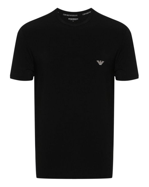Emporio Armani Black Logo-appliqué Underwear T-shirt for men