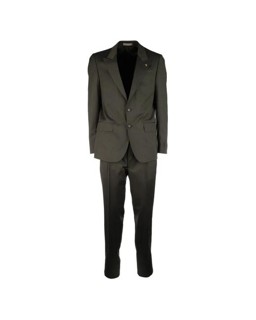 Corneliani Black Single-Breasted Suit for men