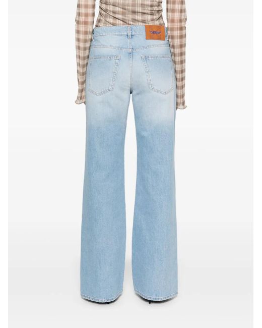 Off-White c/o Virgil Abloh Blue Logo Straight Jeans