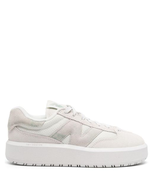 New Balance White Ct302 Suede Sneakers