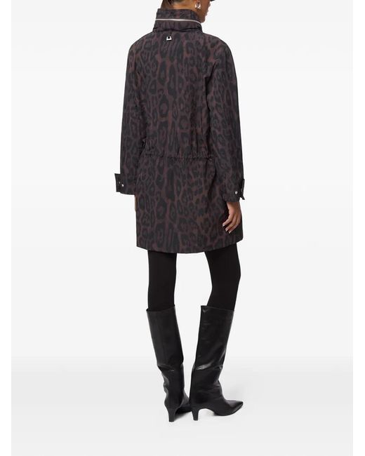 Apparis Black Bea Leopard-Print Raincoat