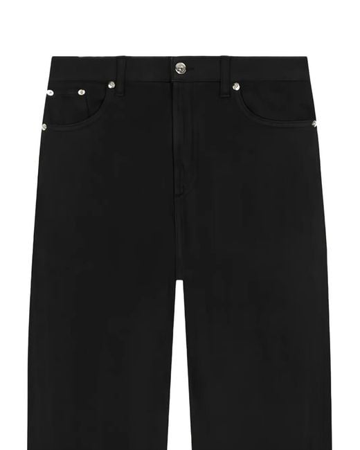 Dondup Black Belt-Loop Buttoned Jeans