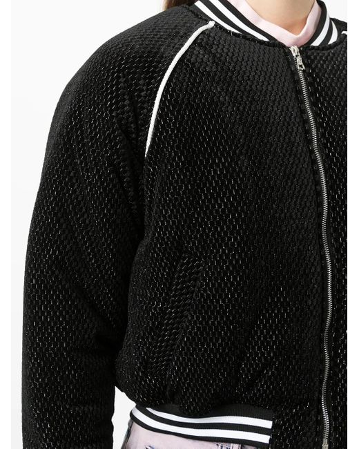 goodboy Black Logo-Embellished Bomber Jacket