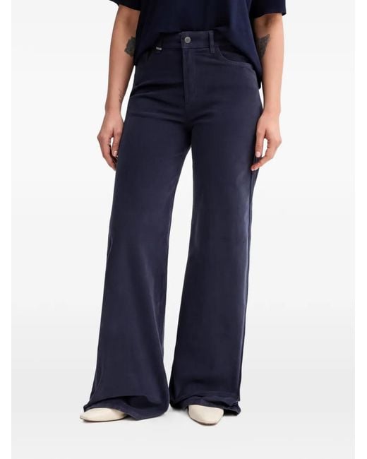 Benetton Blue Corduroy Wide-Leg Trousers