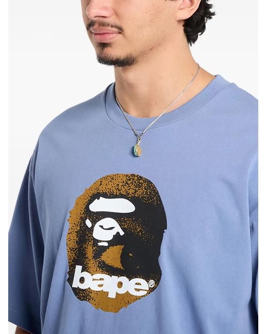 A Bathing Ape Blue Ape Head T-Shirt for men