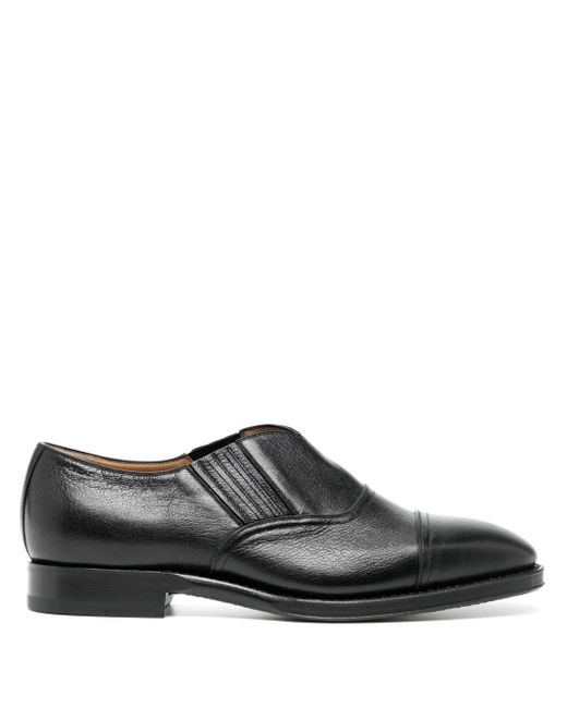 Bally Black Elasticated-Panels Leather Loafers for men