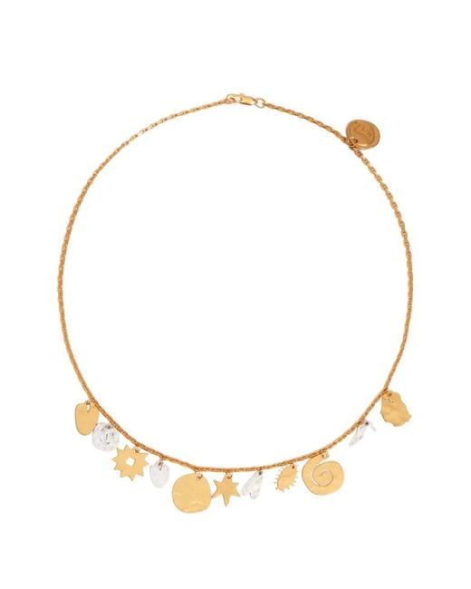 Bimba Y Lola Metallic Charm Necklace