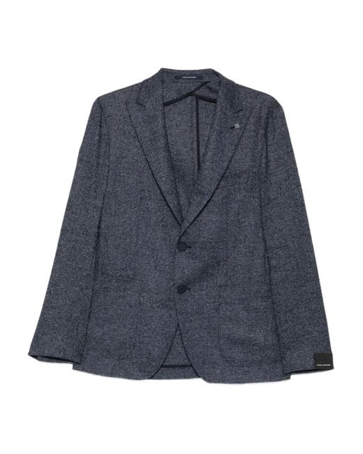 Chaqueta Moteada Con Dos Botones Tagliatore de hombre de color Blue