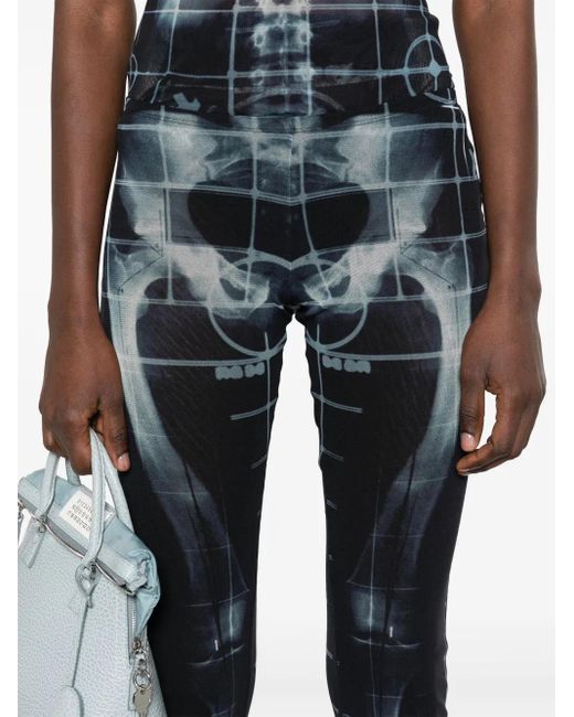Jean Paul Gaultier Squeletor フレアパンツ Blue