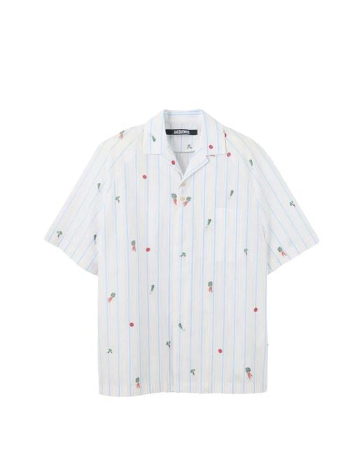 Jacquemus White La Chemise Romarin Shirt for men