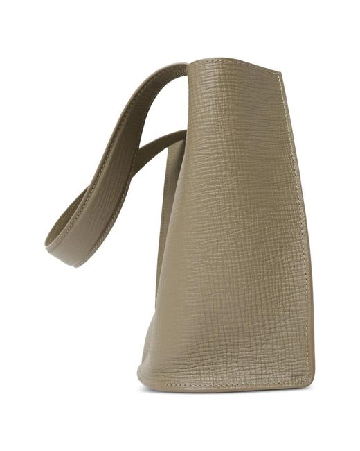 Studio Nicholson Gray Doublet Grained-Leather Shoulder Bag