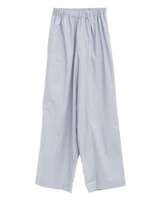 Baserange Blue Claude Striped Trousers