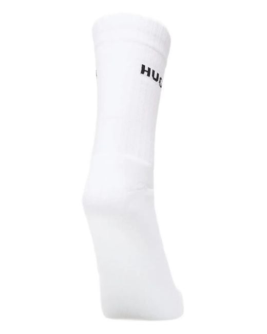 HUGO Gerippte Socken Mit Logo (3Er-Set) in Black für Herren
