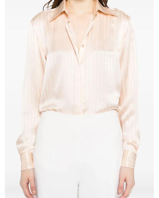Tom Ford Natural Chemise À Boutonnière Sur Le Devant