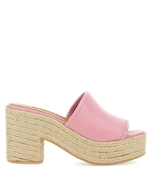 Moschino Pink Espadrille Platform Sandals