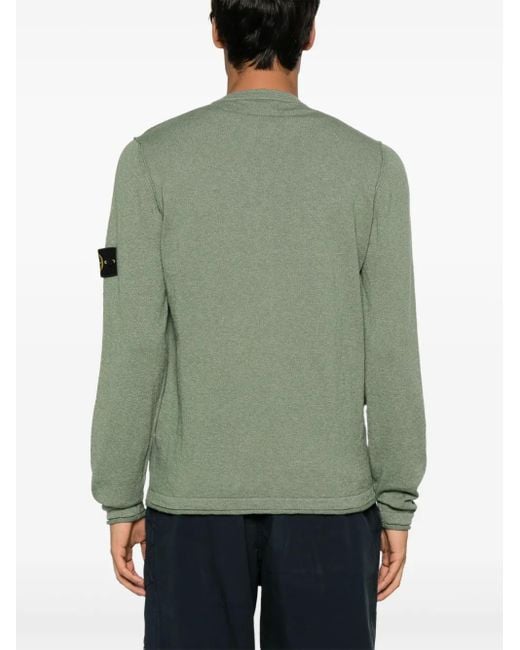 Stone Island Trui Met Compass-Logopatch in het Green voor heren