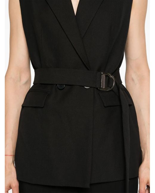 Maje Black Doppelreihiger Blazer Ohne Ärmel