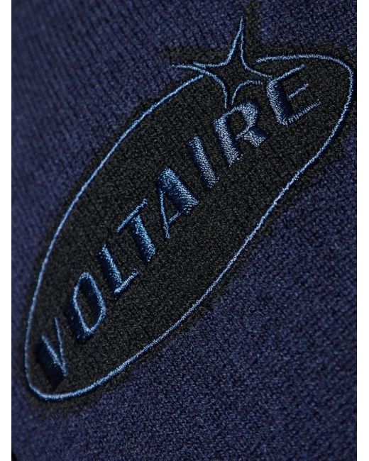 Zadig & Voltaire Blue Logo-Patch Zip-Up Hoodie for men