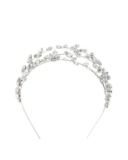 Jennifer Behr White Jasenia Crystal Tiara