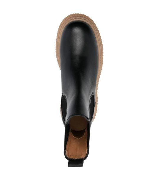 Ganni Black Elasticated Side-panel Boots