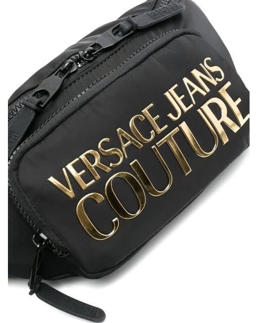 メンズ Versace Jeans Couture ロゴ ベルトバッグ Black