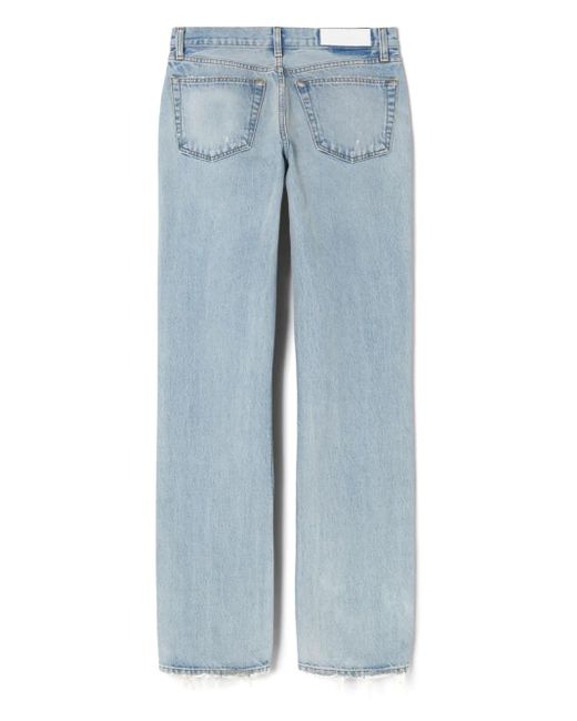 Re/done Blue Easy Straight Jeans