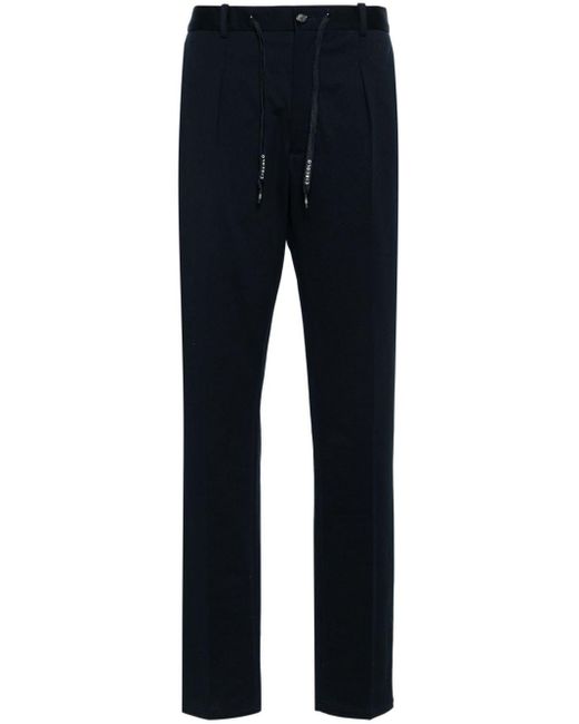 Circolo 1901 Blue Pleat-detail Straight-leg Trousers for men